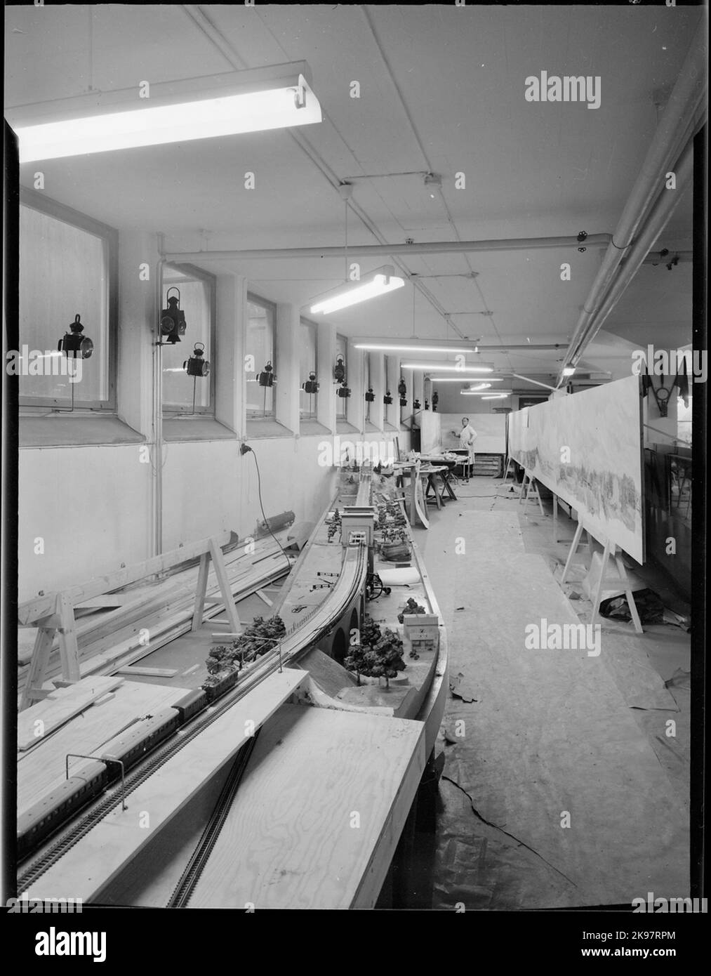 Track construction works in Black and White Stock Photos Images Alamy