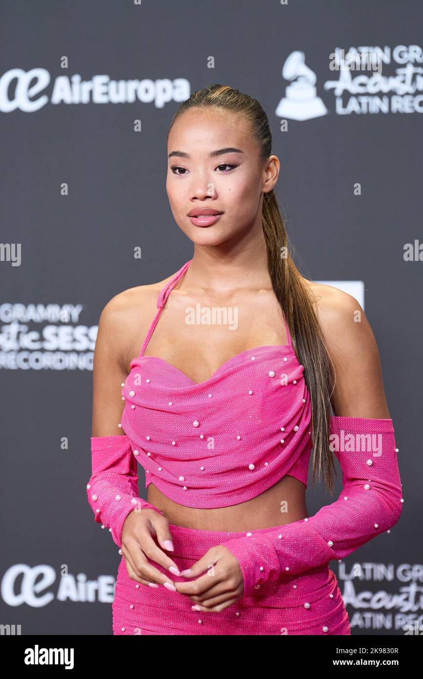 October 26, 2022, Madrid, Madrid, Spain: Nona Sobo attends Latin GRAMMY Acoustic Sessions Photocall at Las Ventas bullring on October 26, 2022 in Madrid, Spain (Credit Image: © Jack Abuin/ZUMA Press Wire) Stock Photo