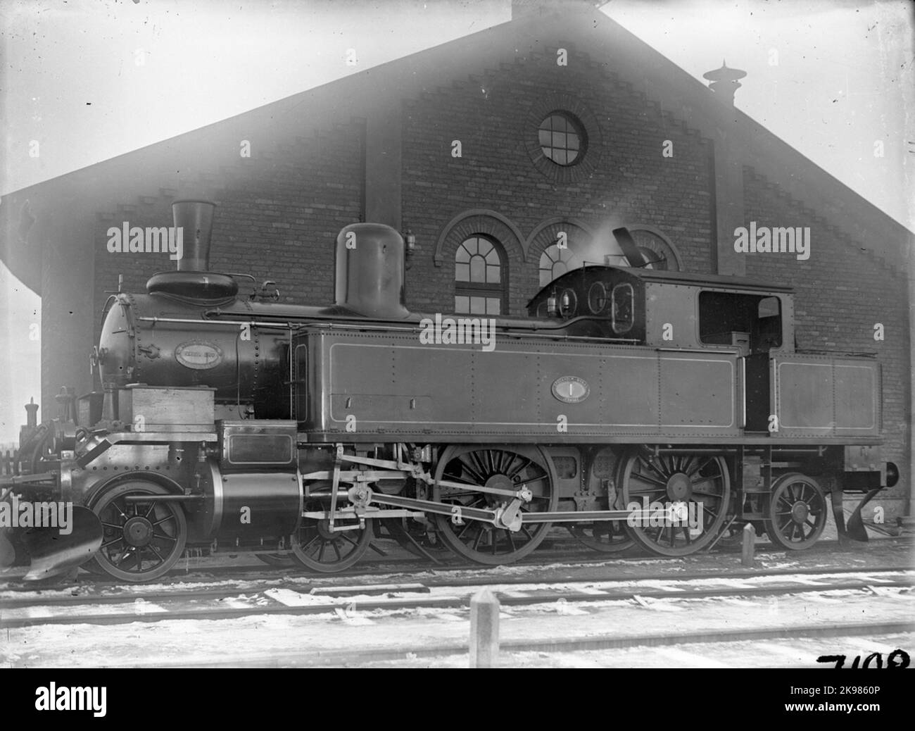 Stockholm - Nynäs Railway, SNJ Lok 1. Nydqvist & Holm, Trollhättan. Manufacturing number 583 Stock Photo