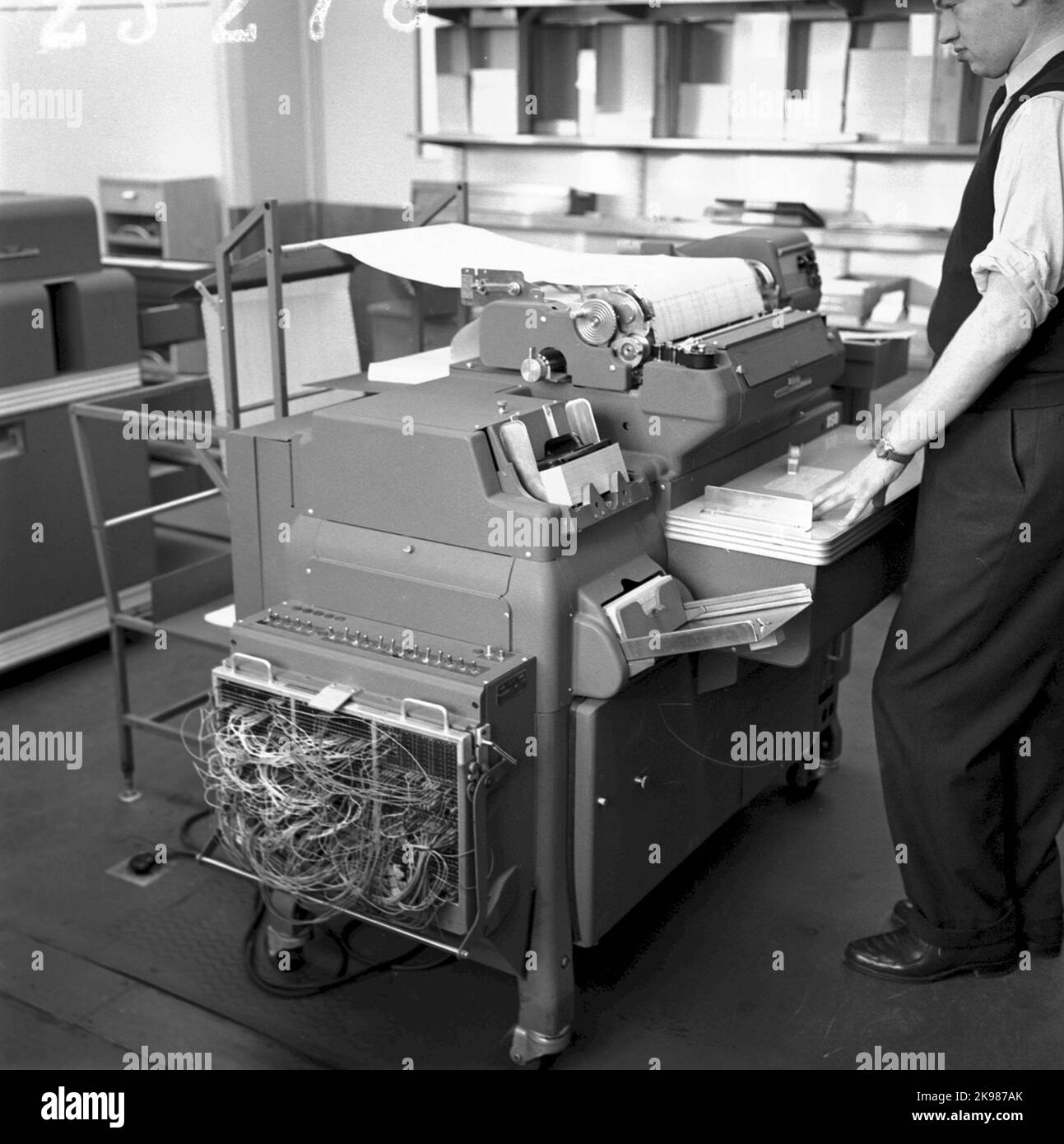 IBM accounting machine at Stockholm Central Station Stock Photo Alamy