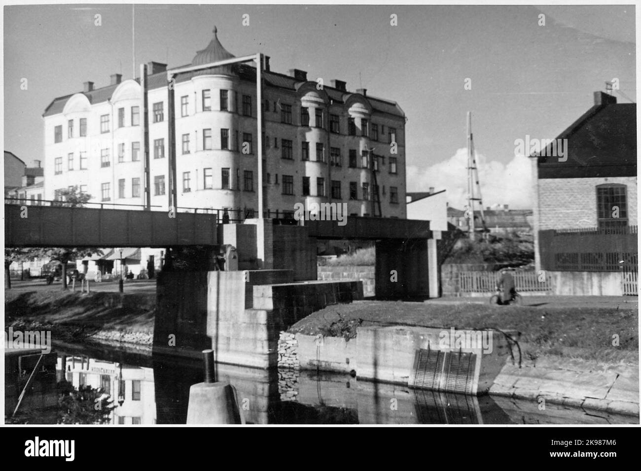 Railway bridge at Karlstad Östra station Stock Photo Alamy