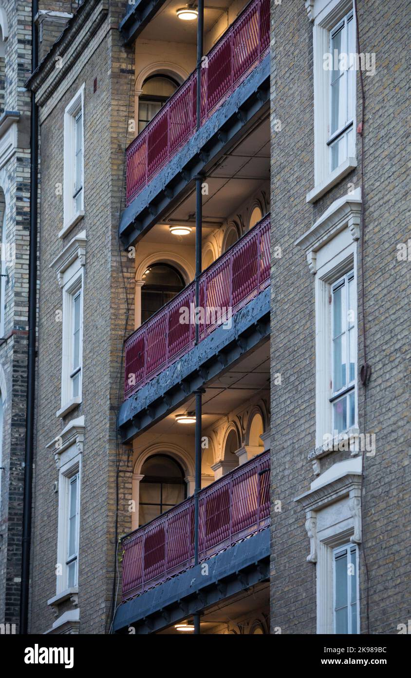 Historic housing at London Bridge Stock Photo Alamy