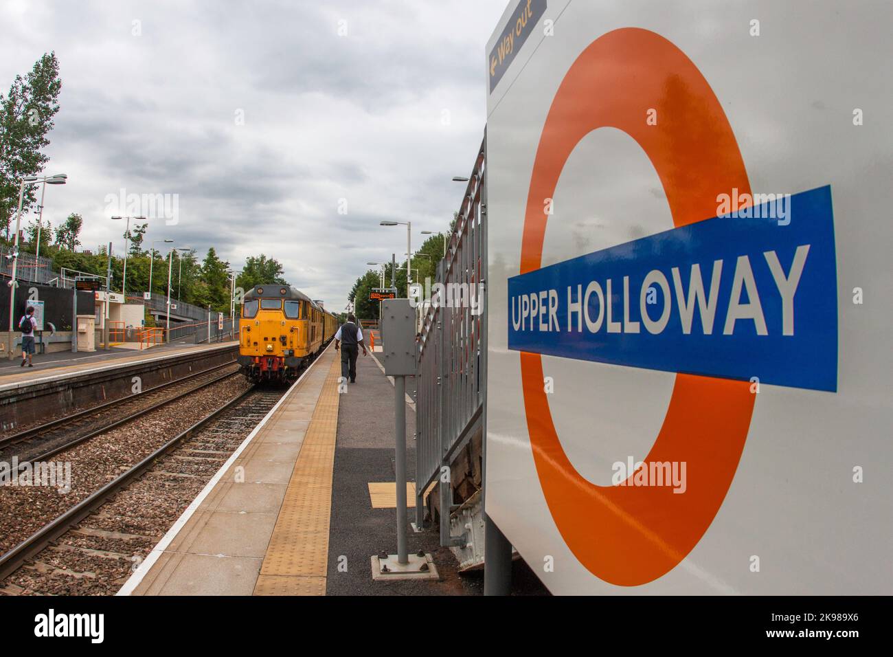 Upper Holloway Station with class 31 test train Stock Photo