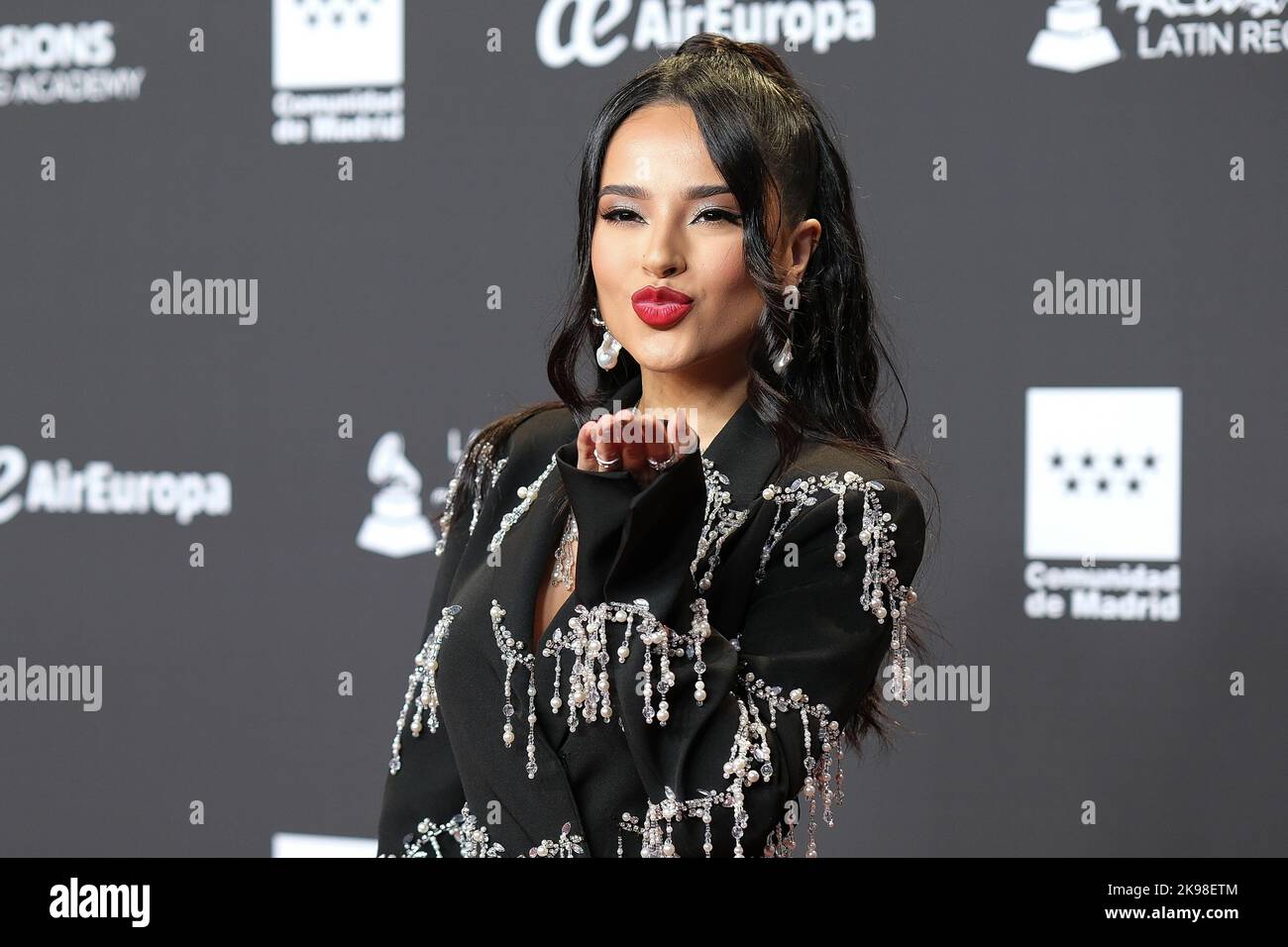 Madrid, Spain. 26th Oct, 2022. American singer Rebbeca Marie Gómez