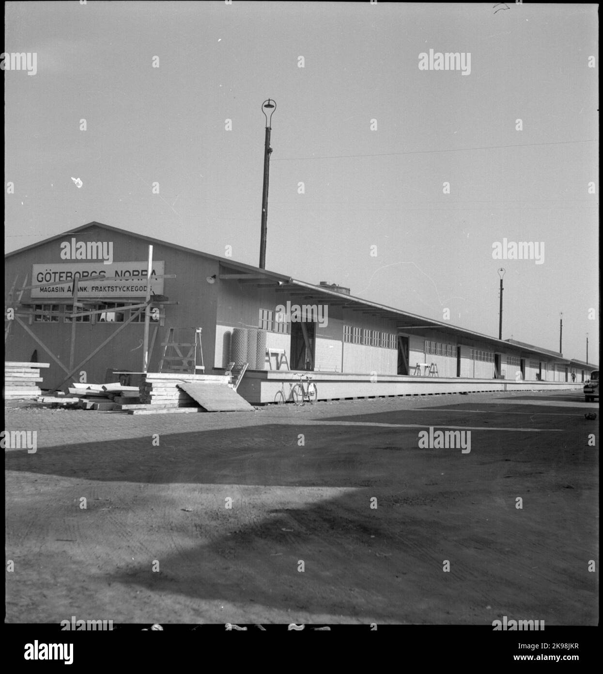 The freight magazine in Gothenburg. Caption: Gothenburg Norra Stock Photo