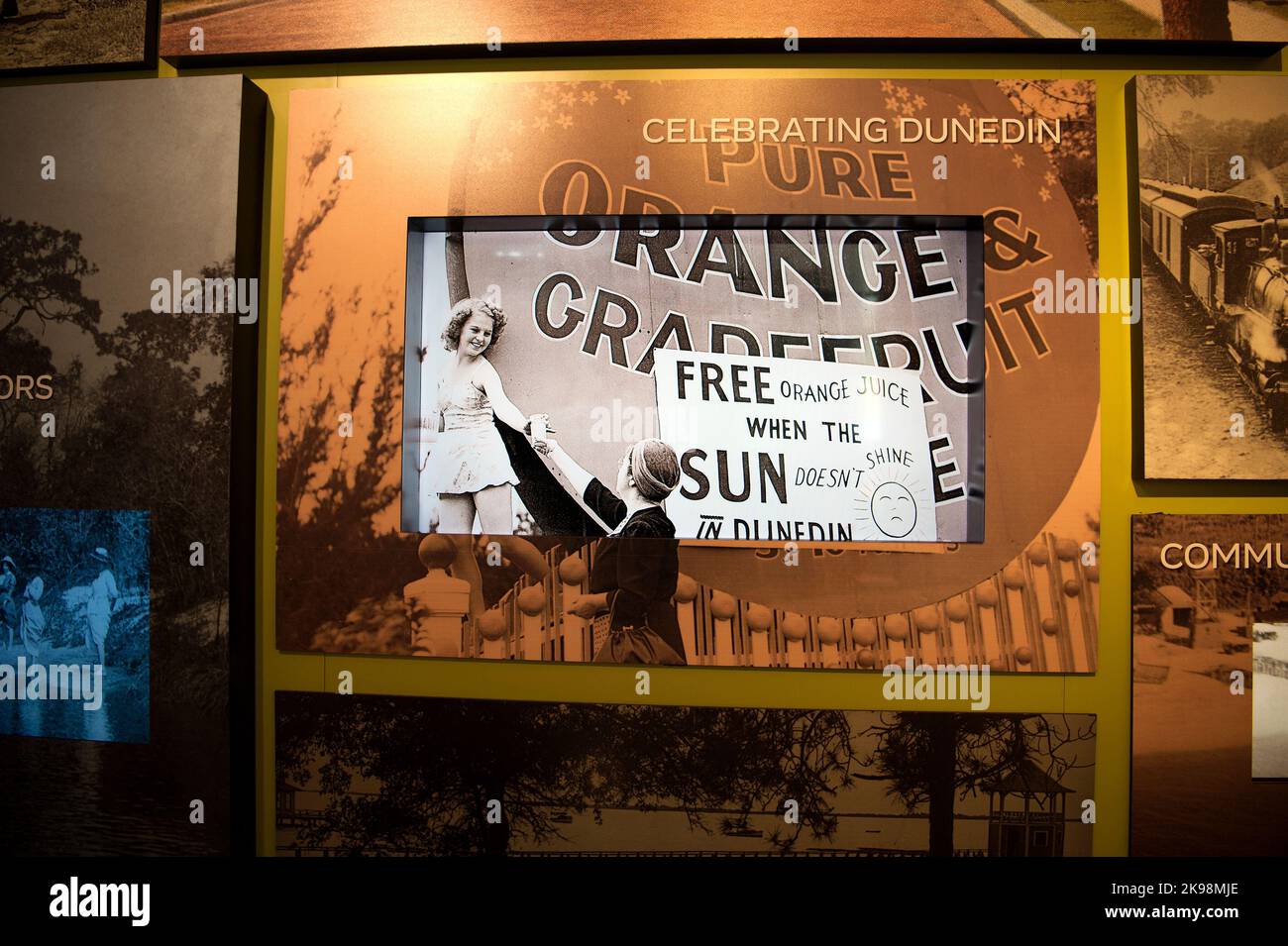 Display at the Dunedin Historic Museum in Dunedin, Florida, USA Stock