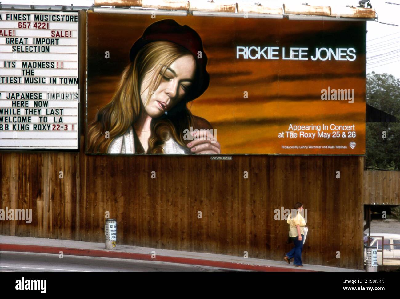 Rickie Lee Jones billboard at Licorice Pizza on the Sunset Strip, Los
