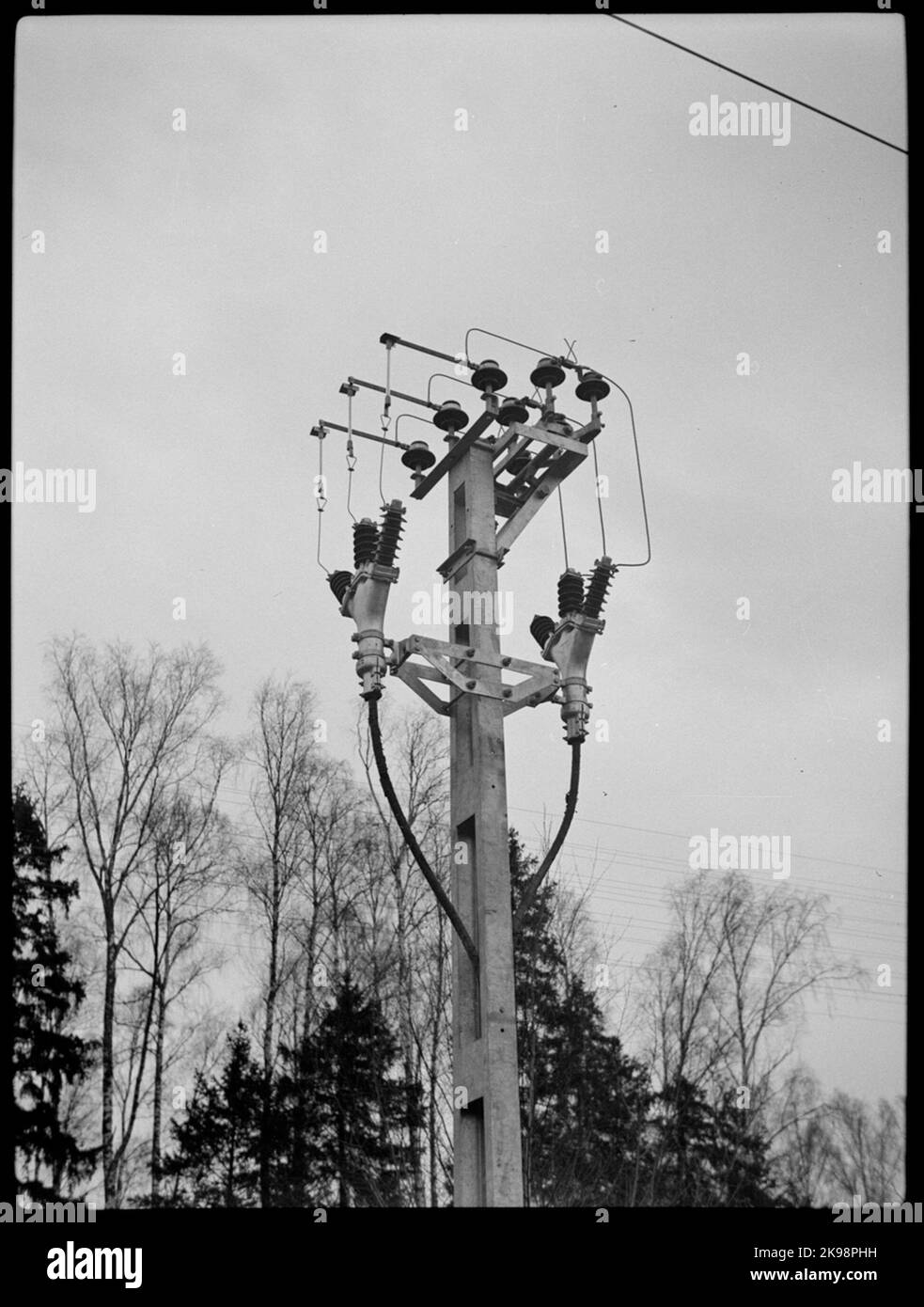 Detail, contact line post Stock Photo - Alamy