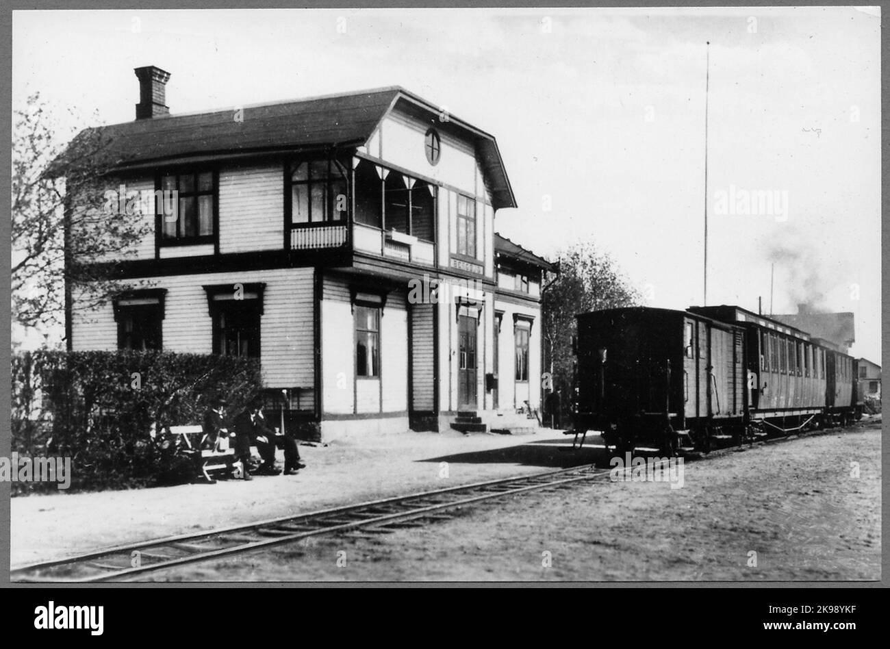 Northern Hälsingsland Railway, NHJ Bergsjö station. Station built in