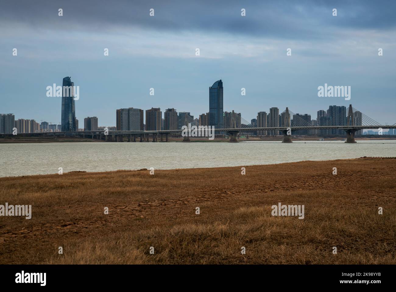 Bridge at Sunset in modern city Stock Photo - Alamy