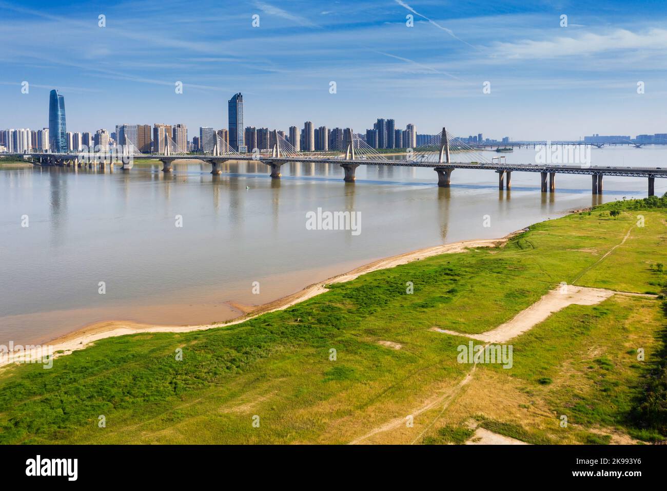 Cable stayed bridge at sunset Stock Photo - Alamy