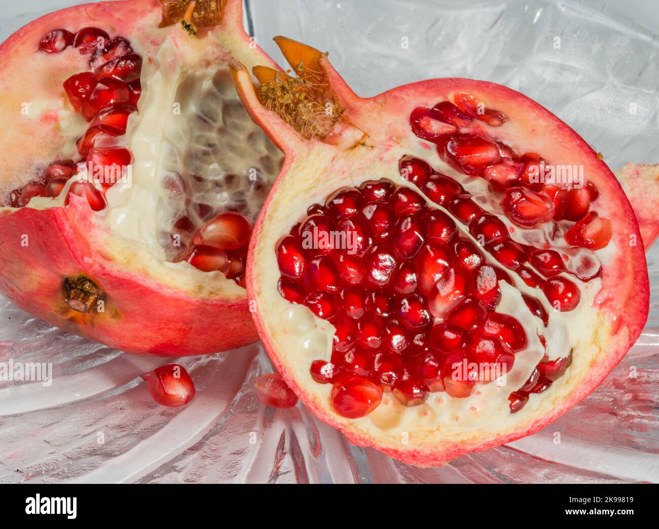 Pomegranate, Granatäpple (Punica granatum) Stock Photo