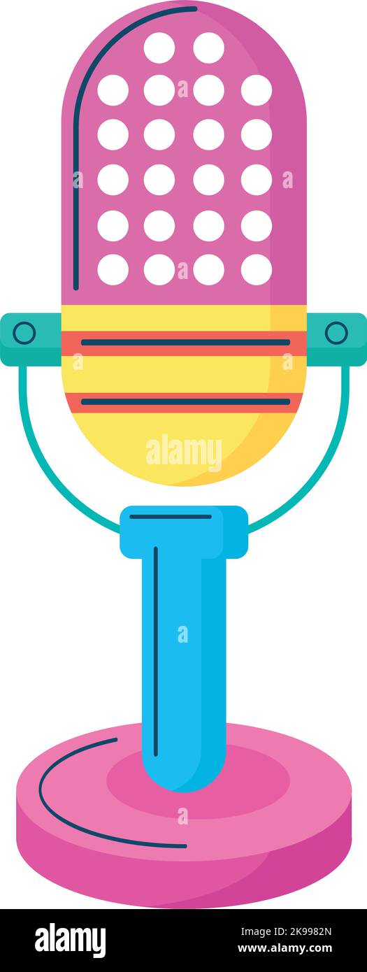 old mic nineties retro style Stock Vector Image & Art - Alamy