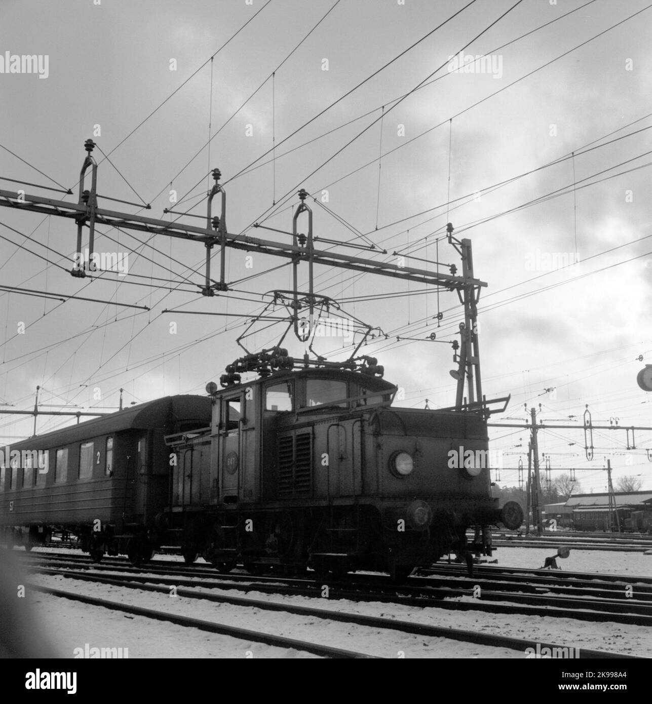 Tomteboda Bangård. State Railways, SJ UB 647 Stock Photo - Alamy