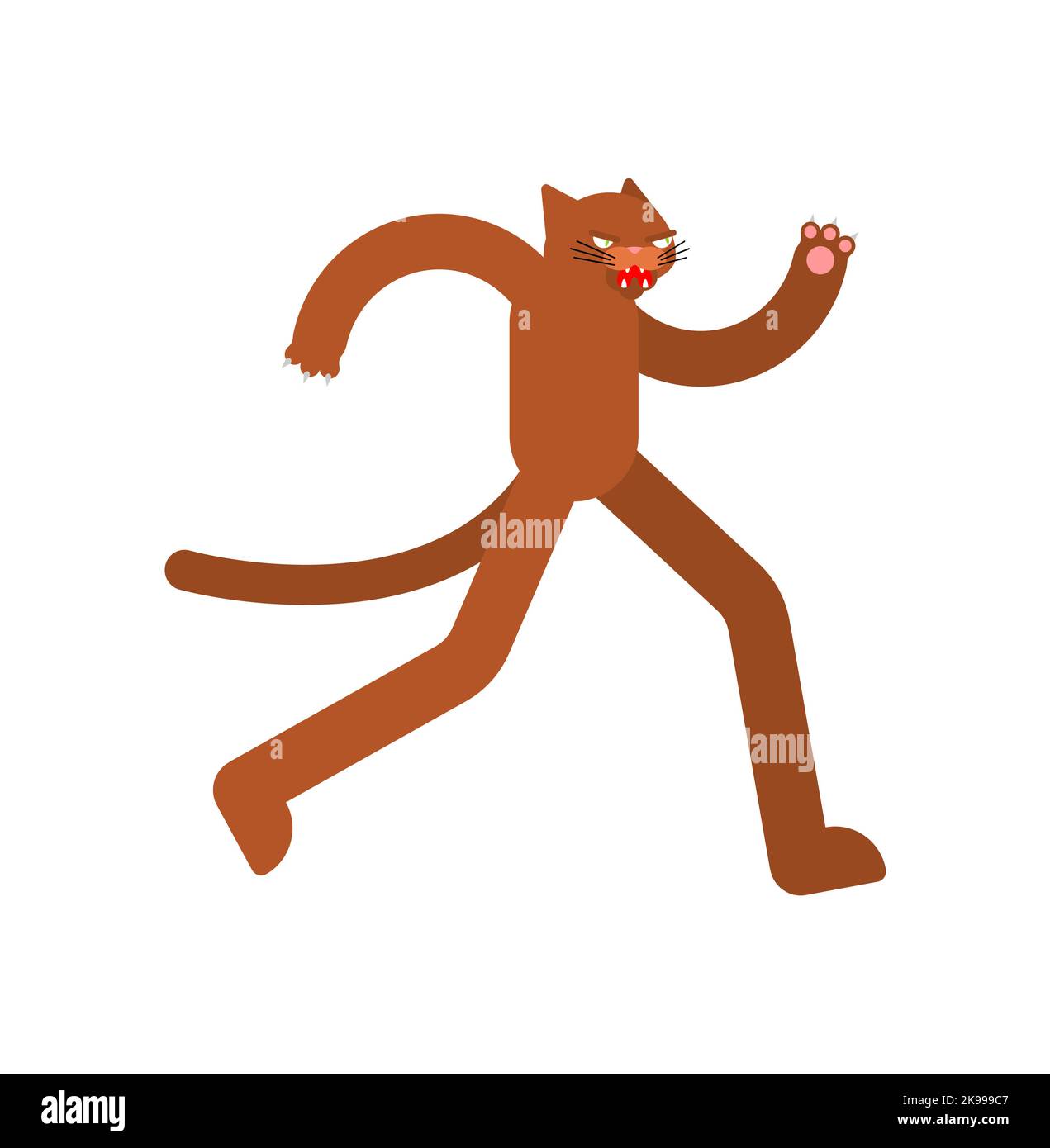 Cat is running. Pet run. Vector illustration Stock Vector