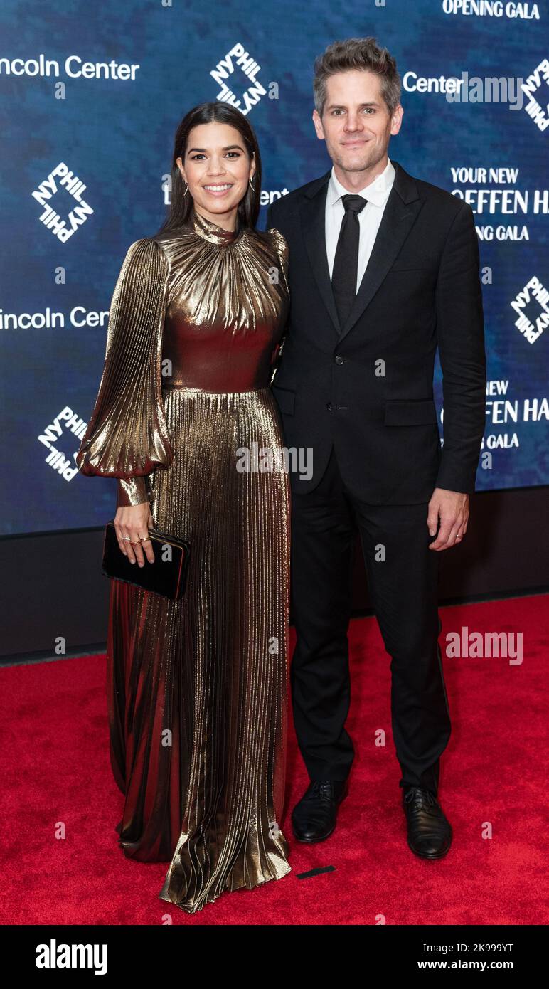 America Ferrera and Ryan Piers Williams attend New York Philharmonic
