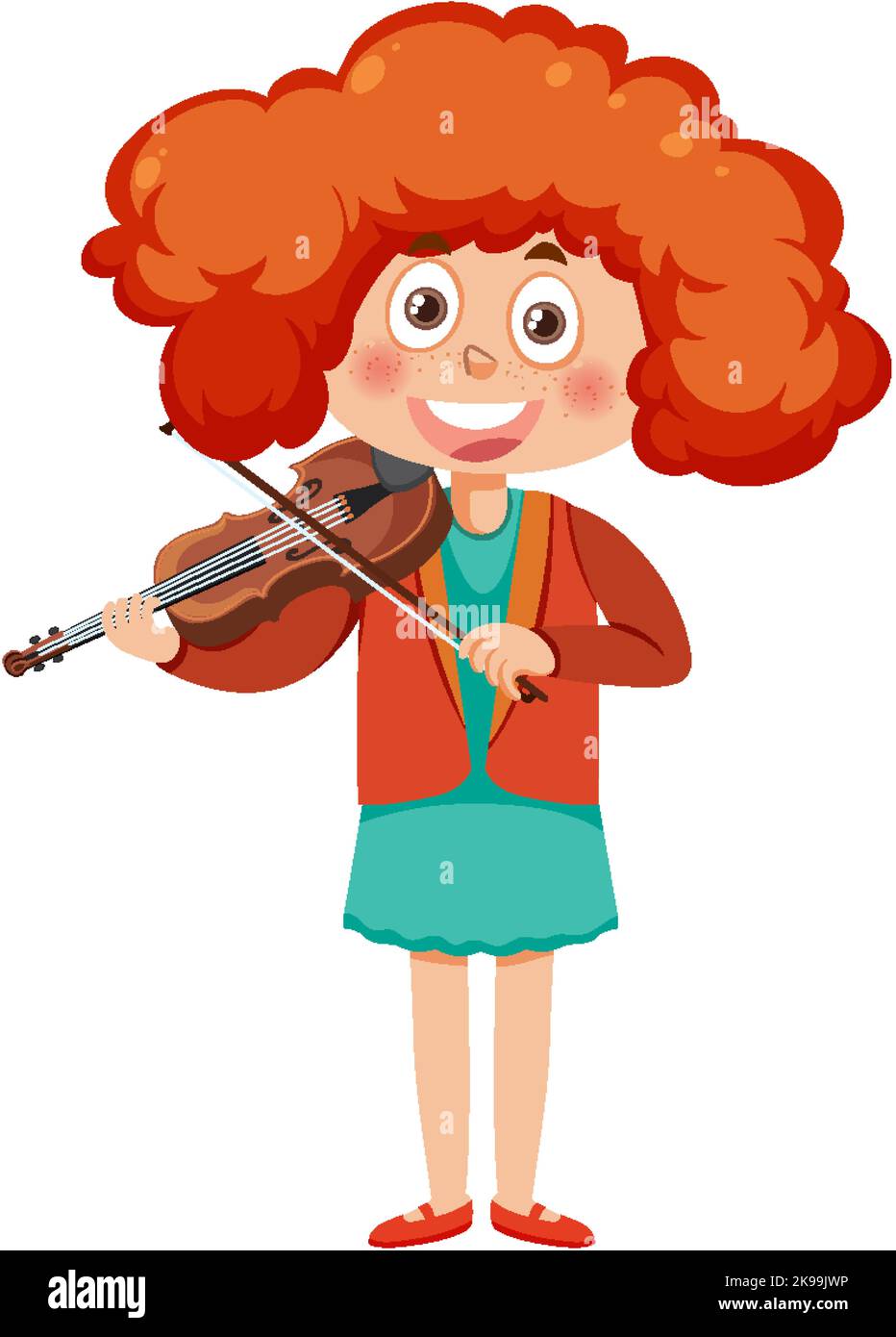 A girl playing violin illustration Stock Vector Image & Art - Alamy