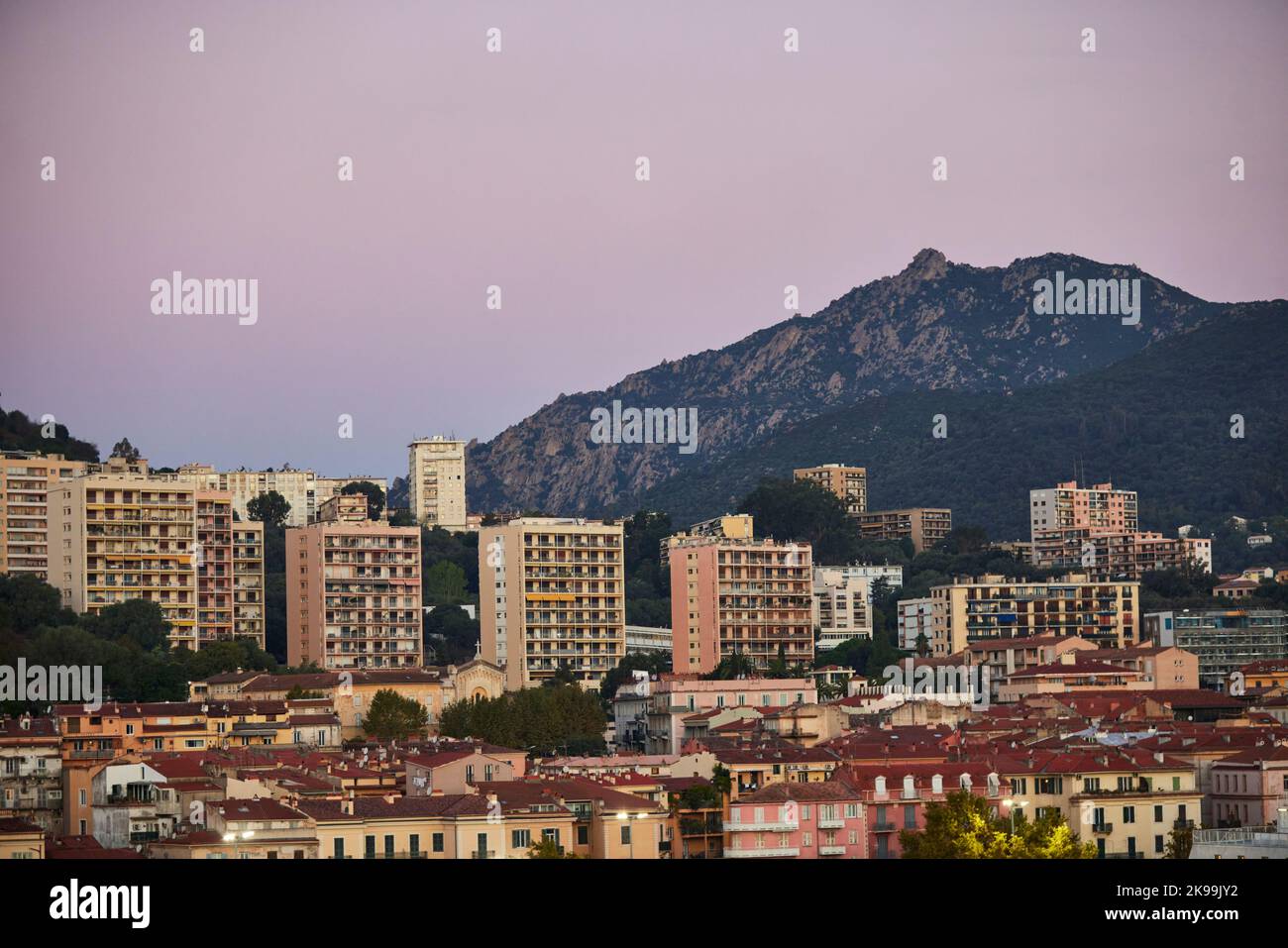 port town Ajaccio capital of Corsica, French island in the