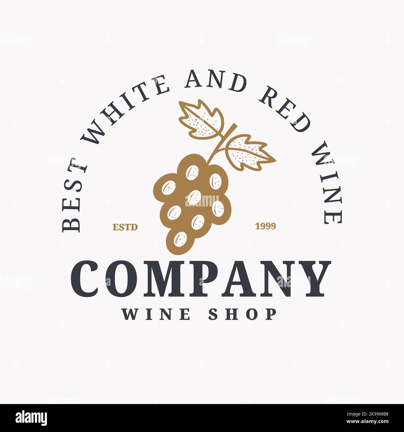 Vector wine logo for wine shop, restaurant menu, wine brand and