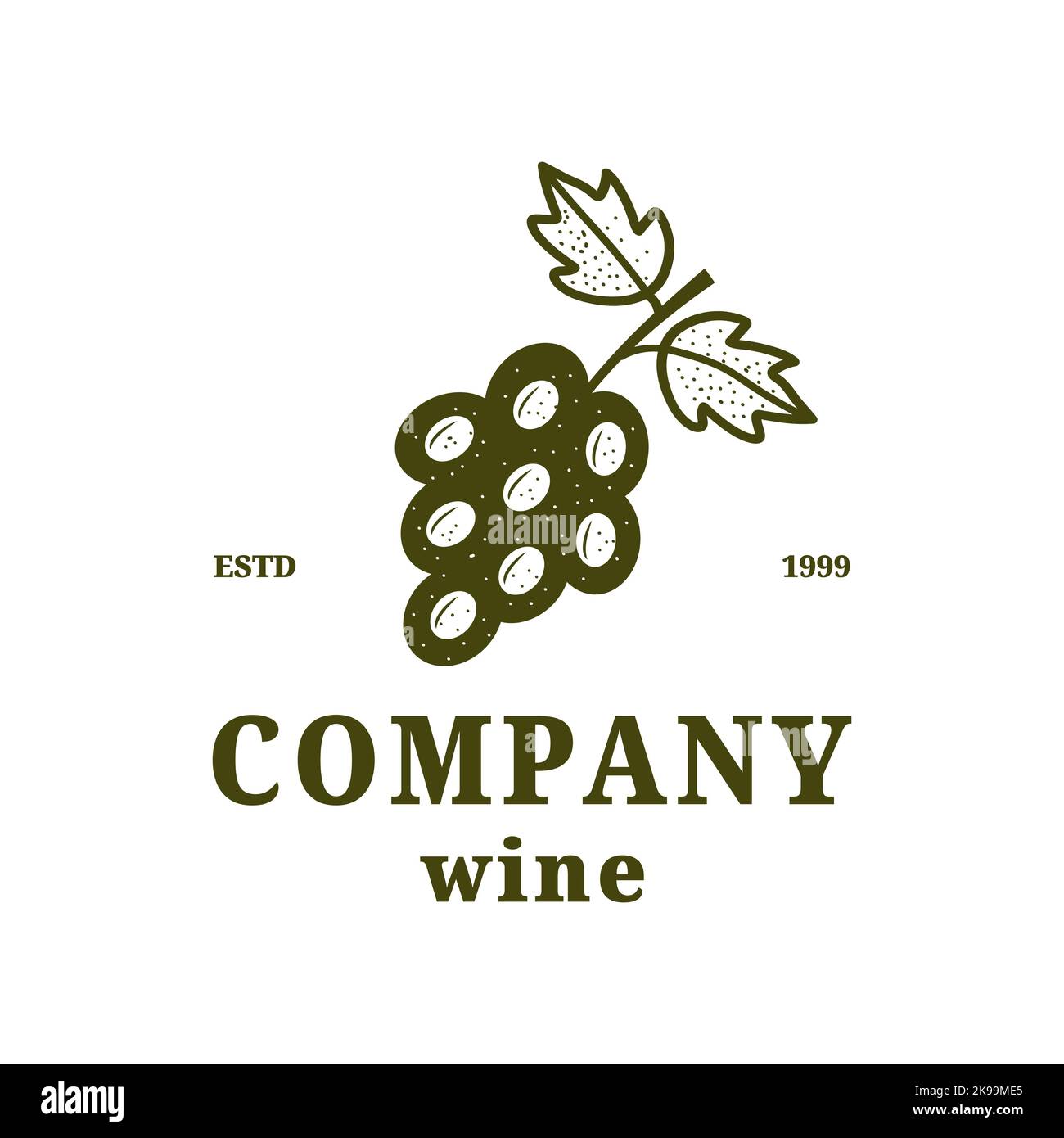 Vintage wine logo for wine shop restaurant menu wine brand and identity
