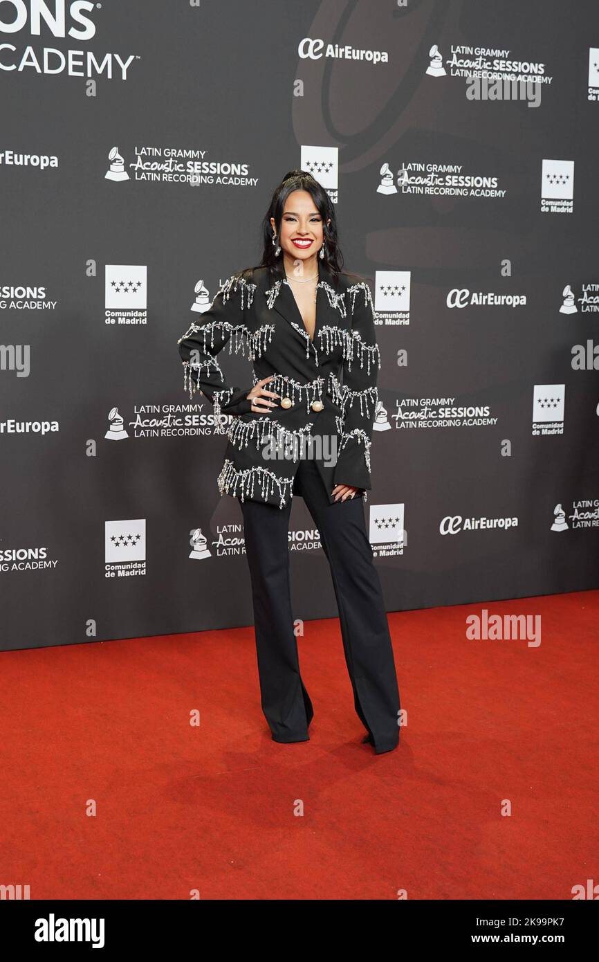 Madrid, Spain. 26th Oct, 2022. Becky G at photocall for Latin Grammy