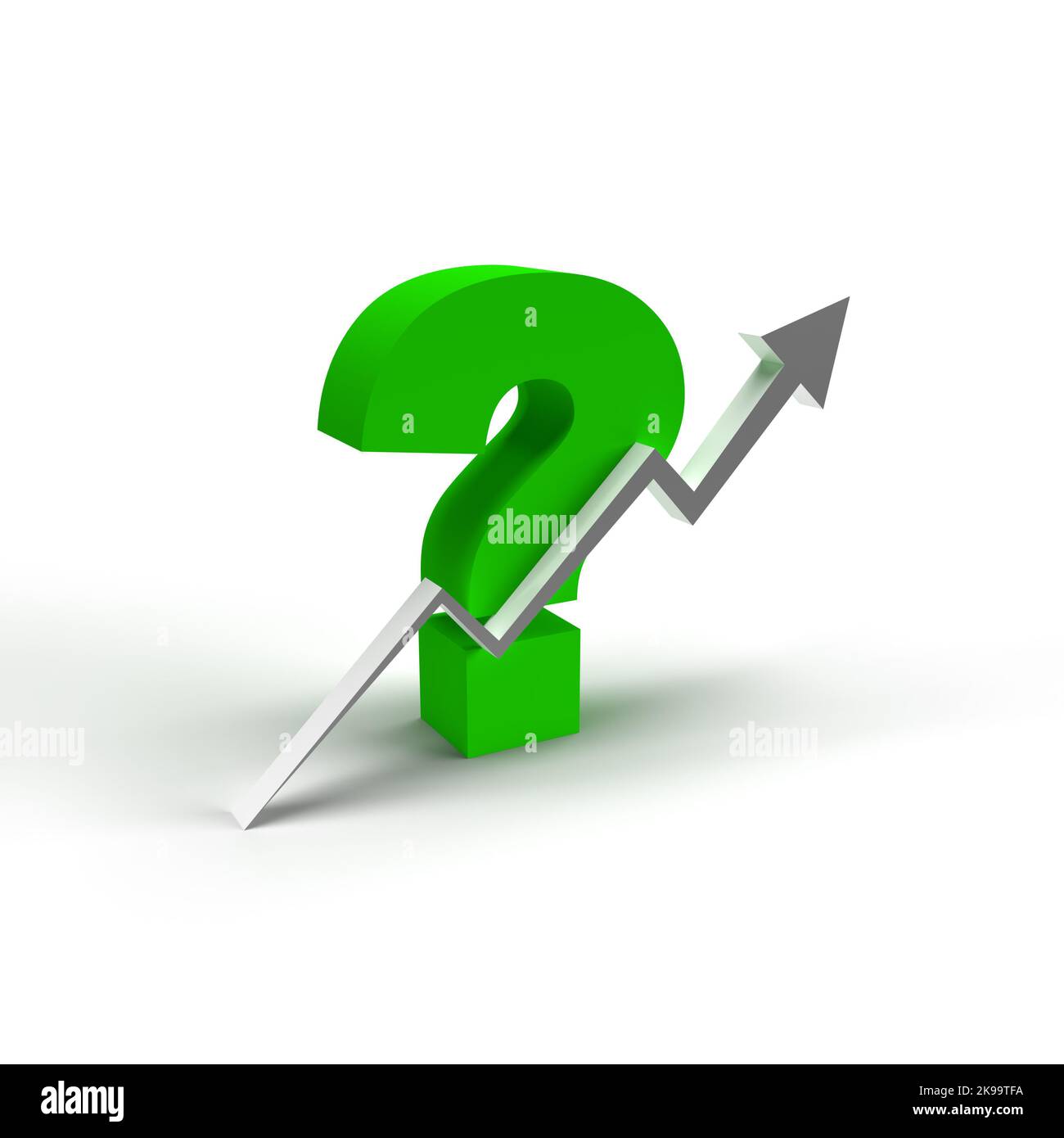 3d arrows with question mark Stock Photo