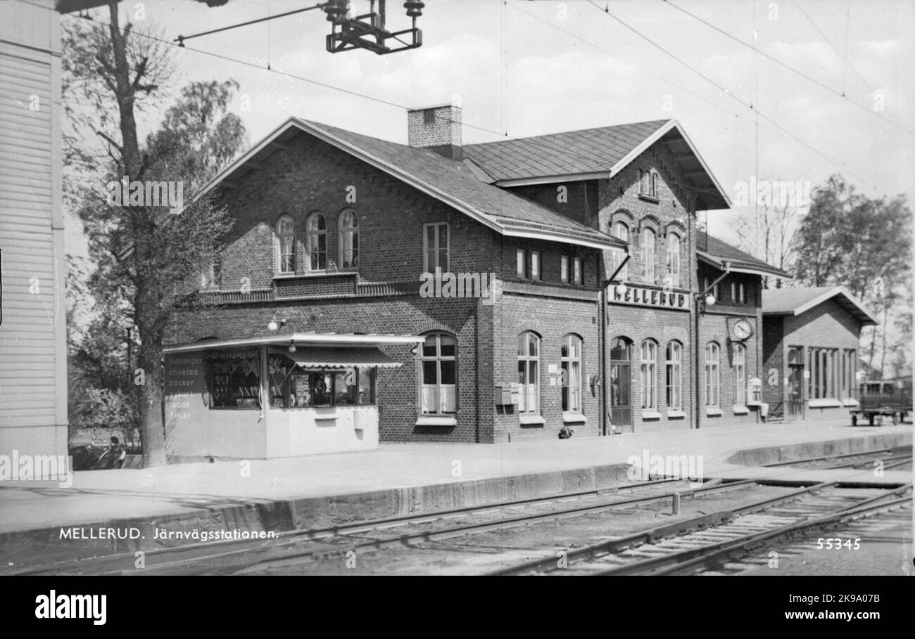 Mellerud station. Stock Photo
