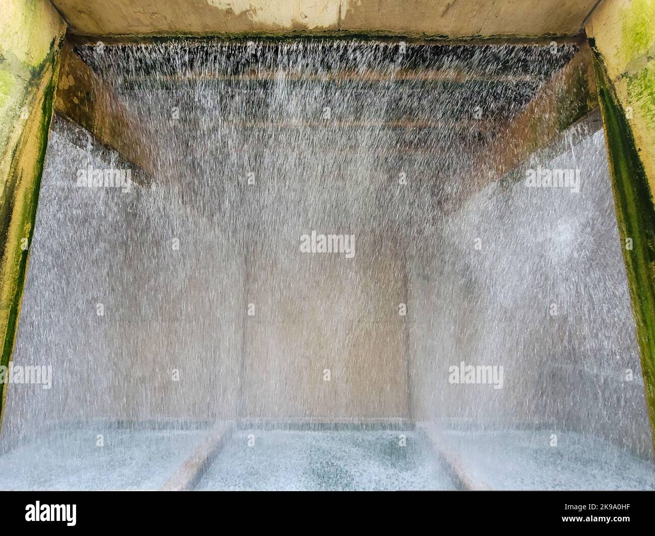 water pouring from cooling tower Stock Photo Alamy