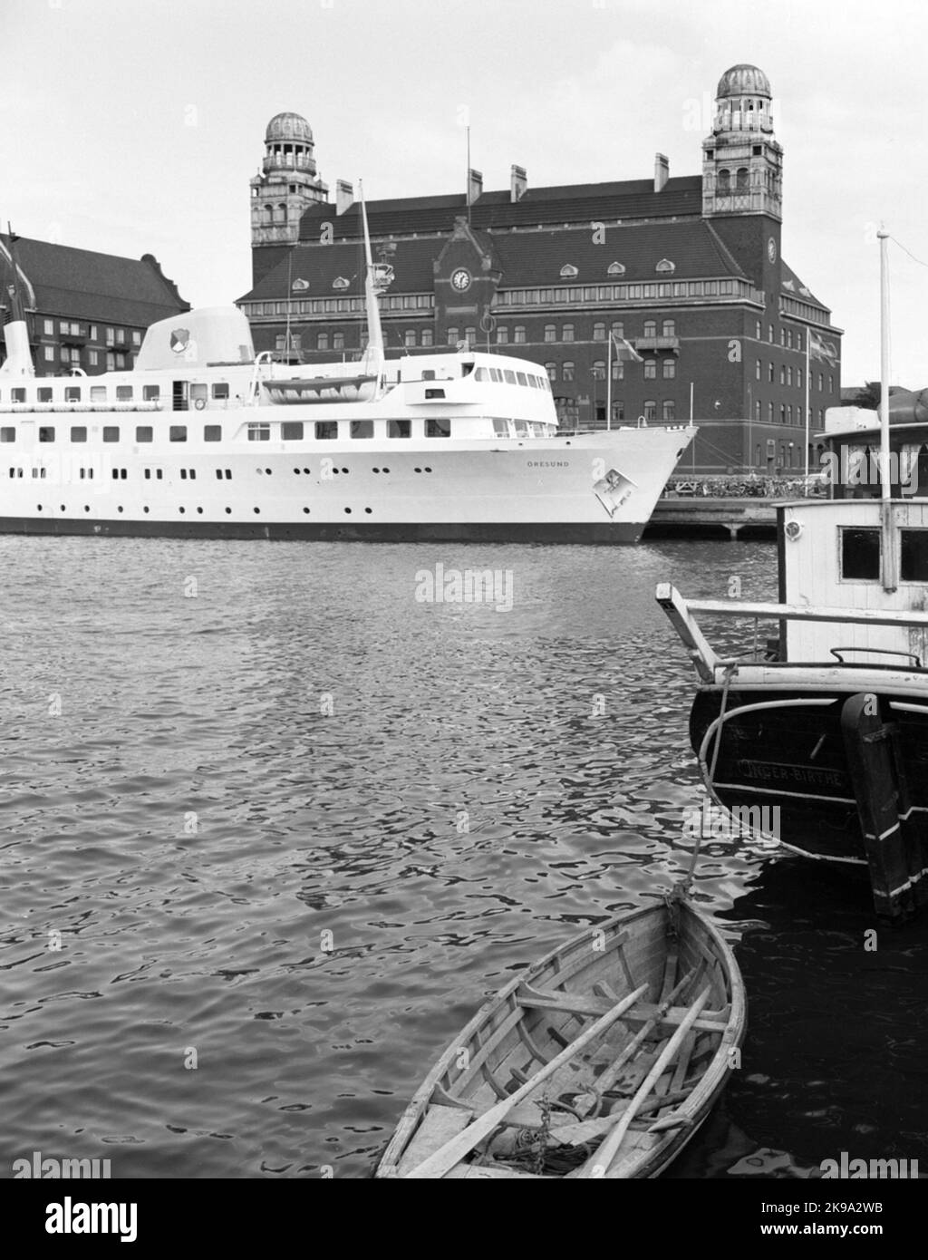 The harbor with "Öresund". The picture also shows "Inger Birthe Stock