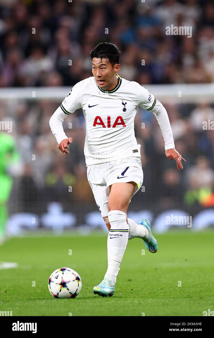 Tottenham Hotspur's Heung-Min Son with new sponsor design on shirt during  the English Premier League soccer match between Tottenham Hotspur and  Manche Stock Photo - Alamy