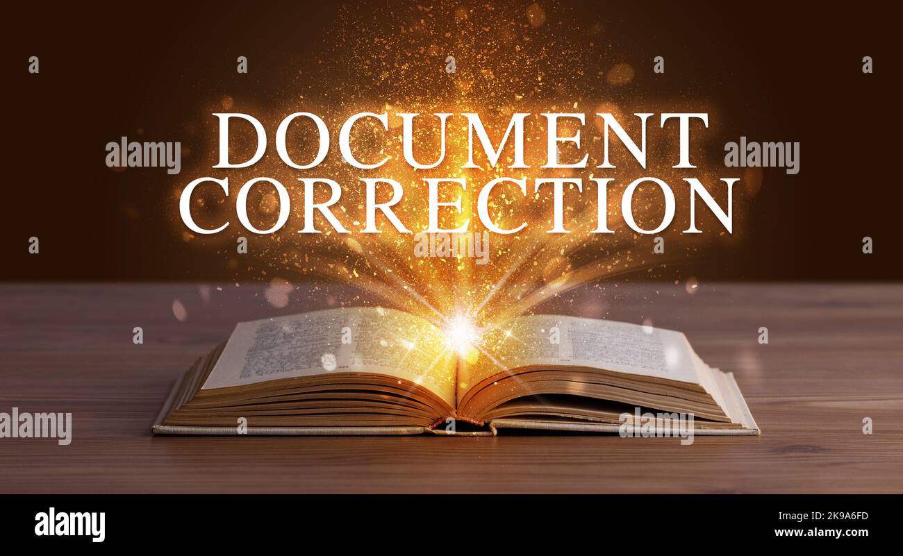 Educational inscription coming out from an open book Stock Photo - Alamy