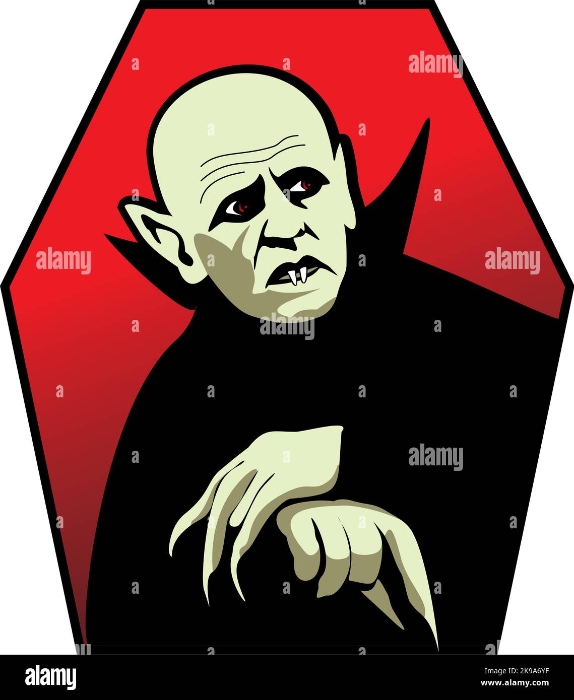 Nosferatu Face Stencil