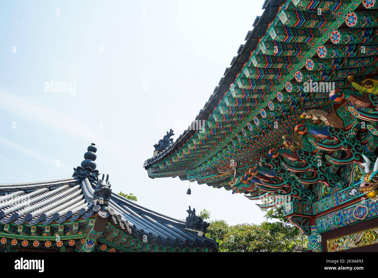 Yeosu, South Jeolla Province, South Korea a temple landscape Stock Photo