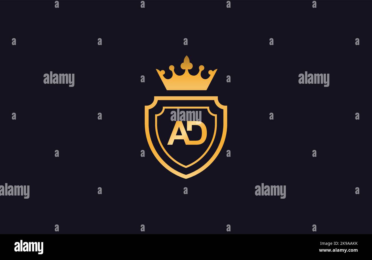 Luxury gold crown vector logo hi-res stock photography and images - Alamy