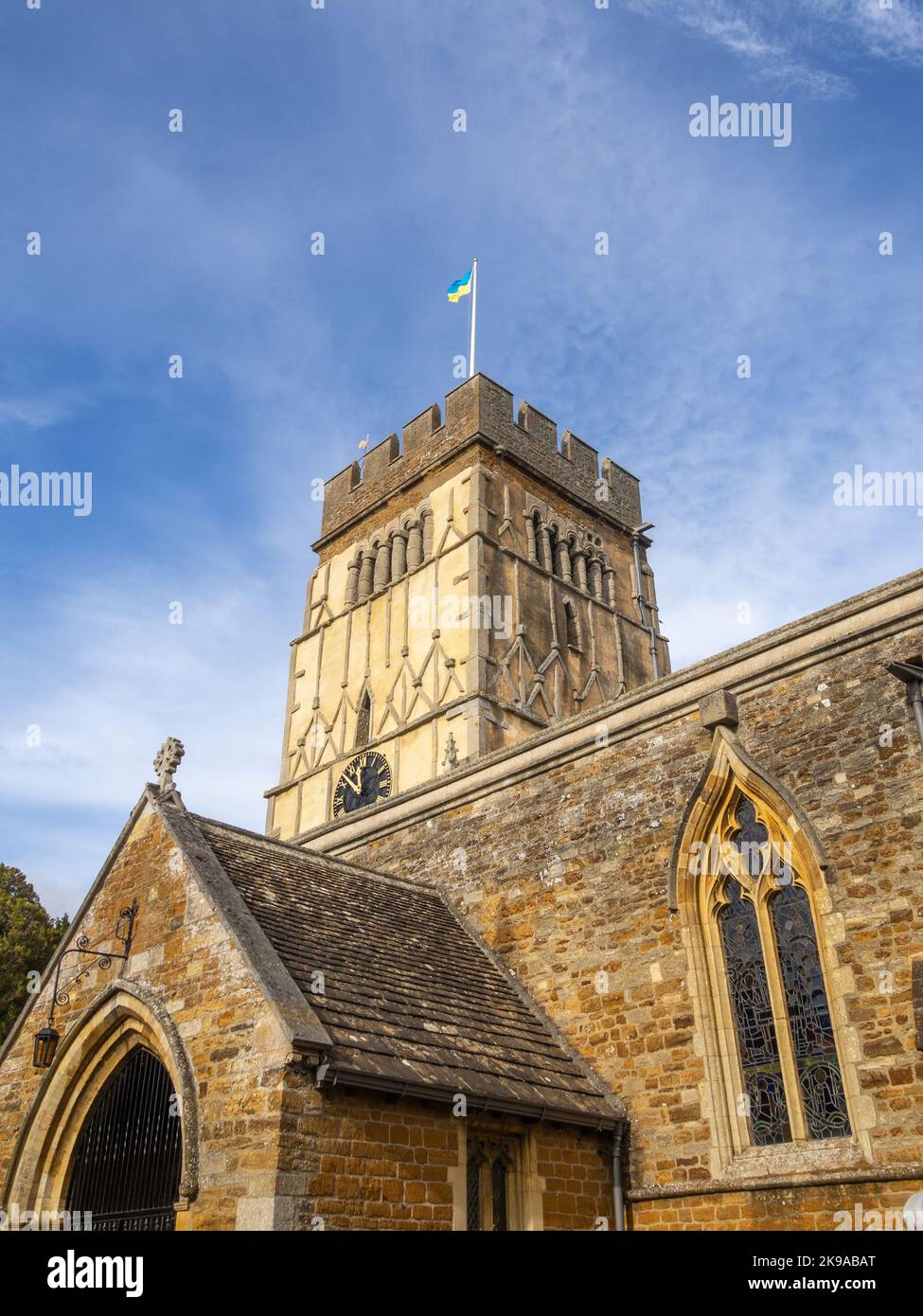 The church All Saints in the village of Earls Barton, Northamptonshire