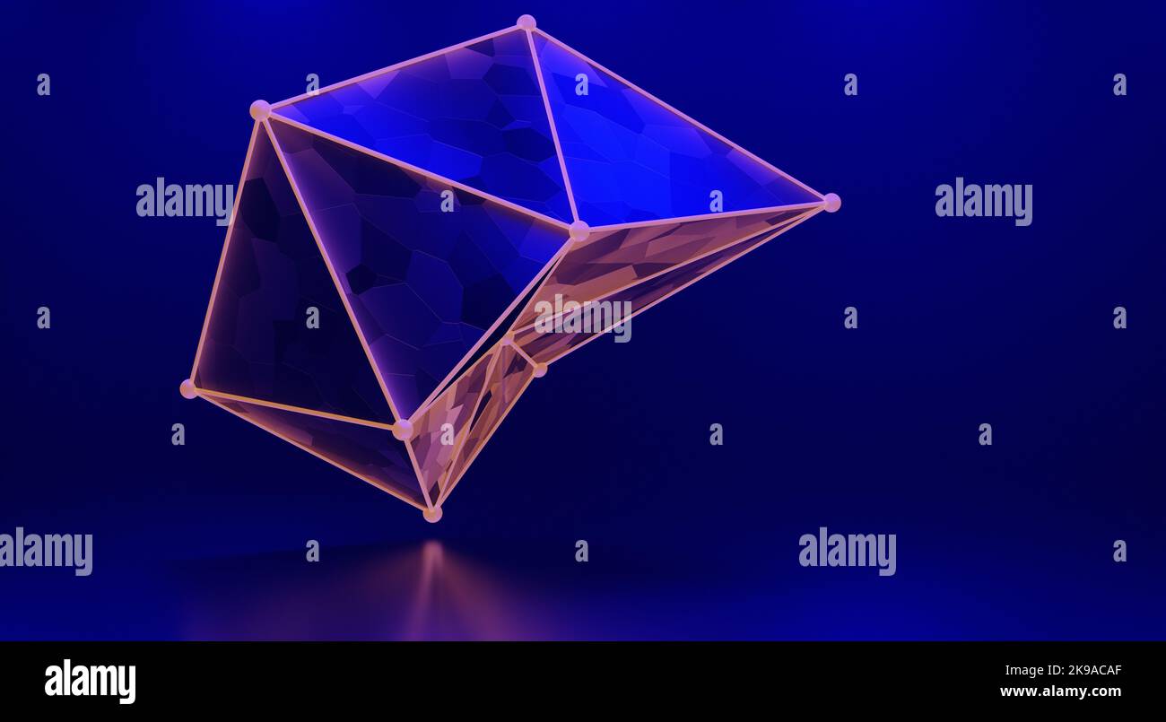 Abstract geometric shape. Futuristic background. 3D rendering Stock ...