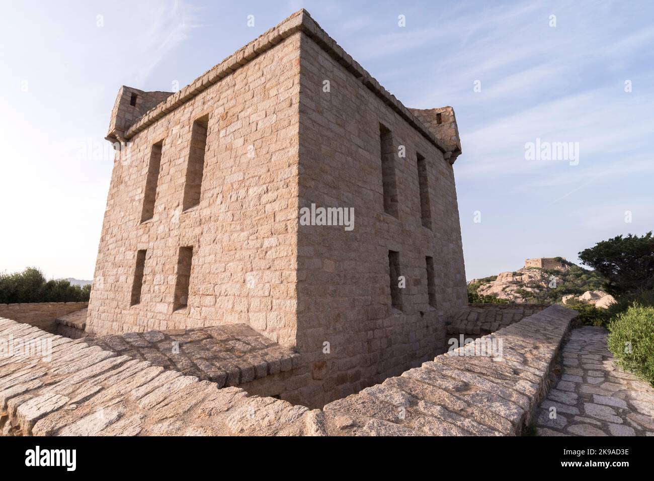 Antichi fortini sull'isola di Santo Stefano, nell'Arcipelago di La Maddalena, Sardegna Stock Photo
