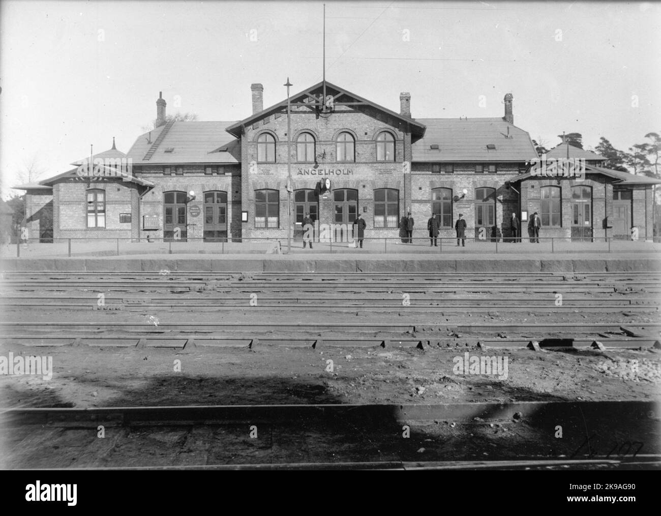 The station was opened in 1885. The station house and the railway year