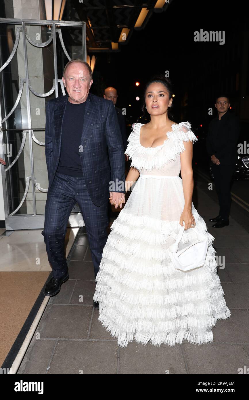 Salma Hayek and Francois-Henri Pinault attend Edward Enninful's book