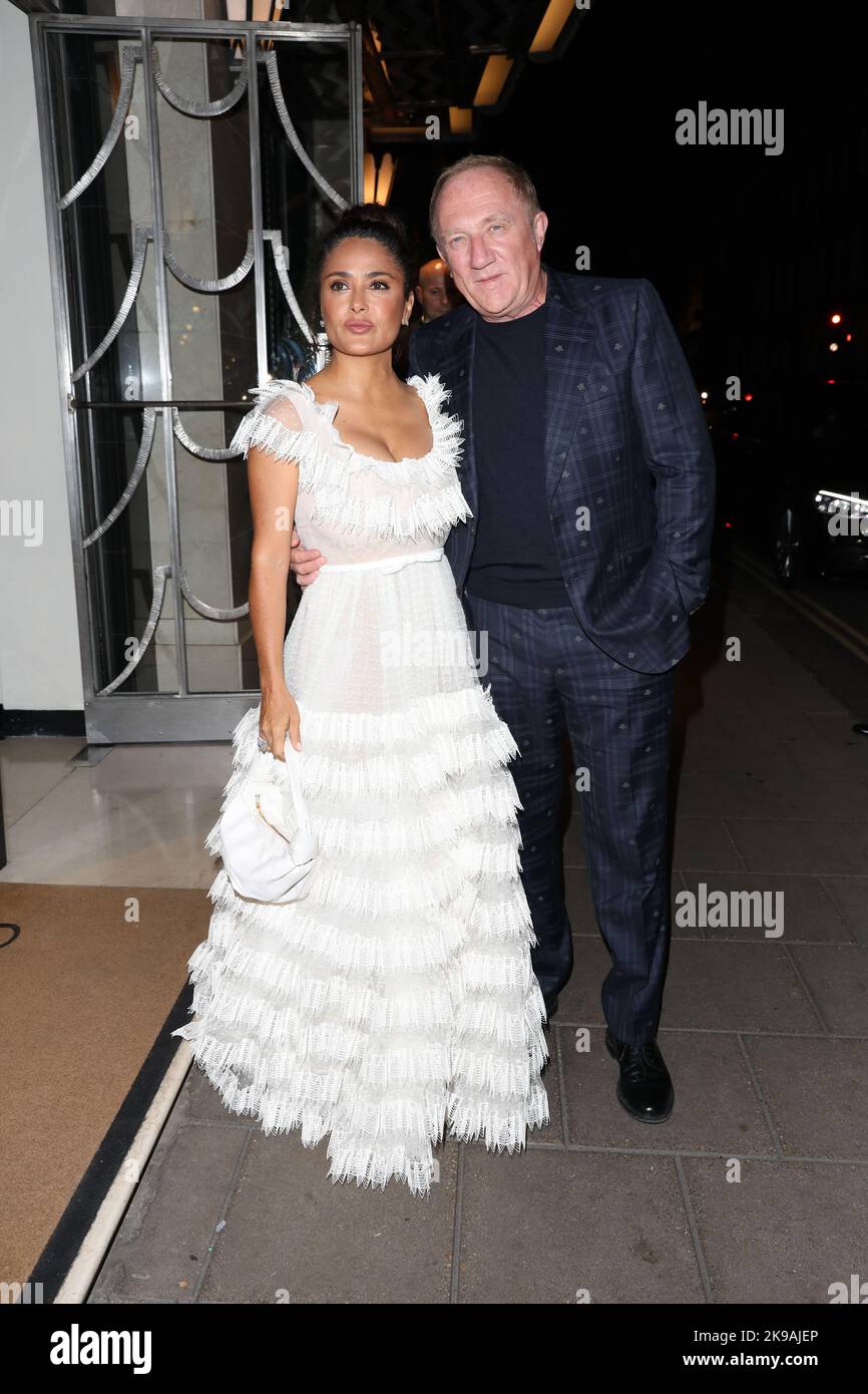Salma Hayek and Francois-Henri Pinault attend Edward Enninful's book