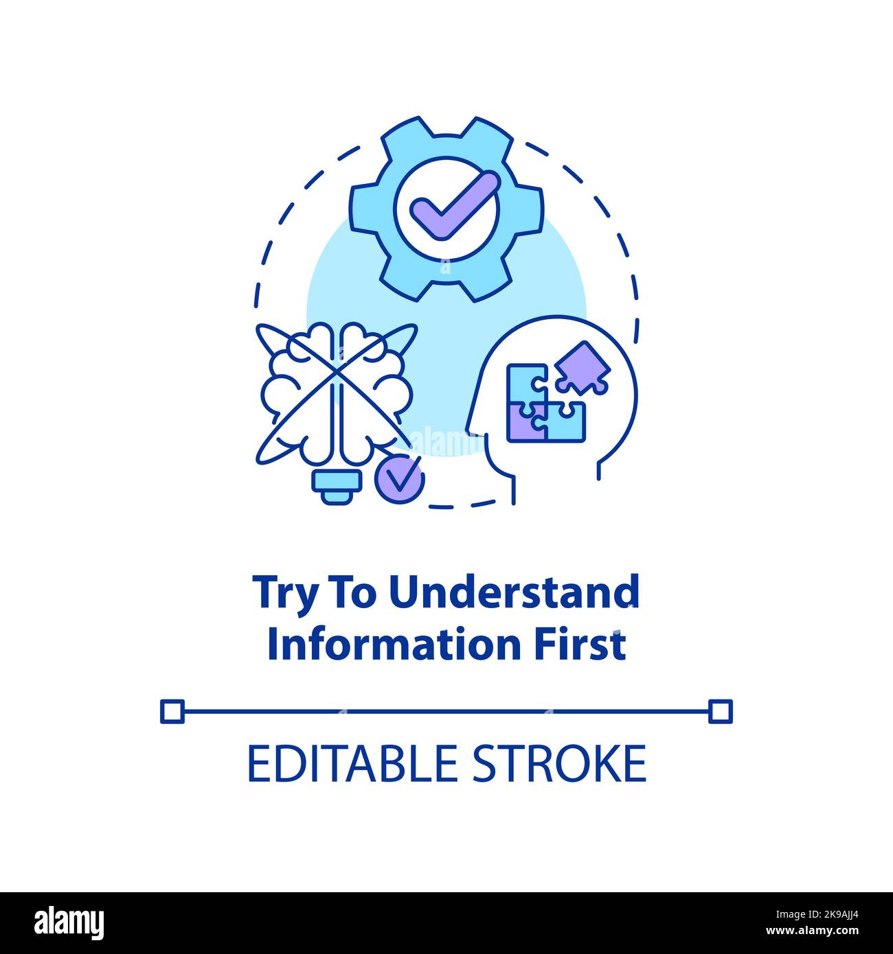 Improve information understanding concept icon Stock Vector Image & Art