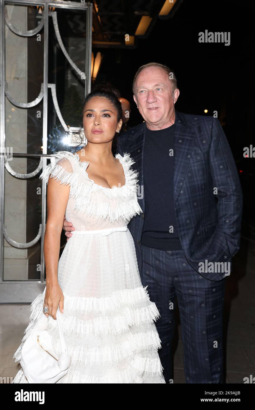 Salma Hayek and Francois-Henri Pinault attend Edward Enninful's book