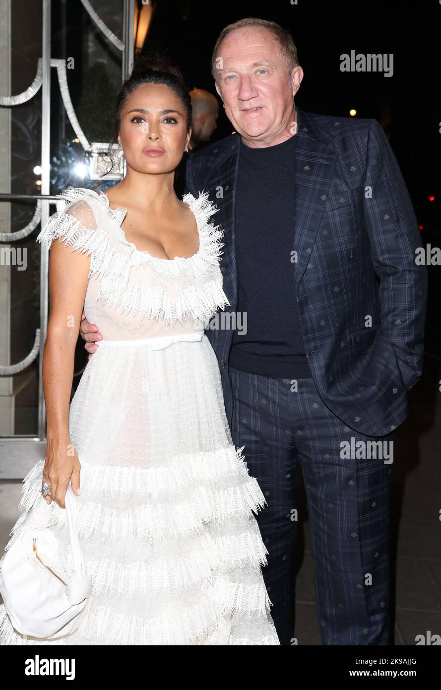 Salma Hayek and Francois-Henri Pinault attend Edward Enninful's book
