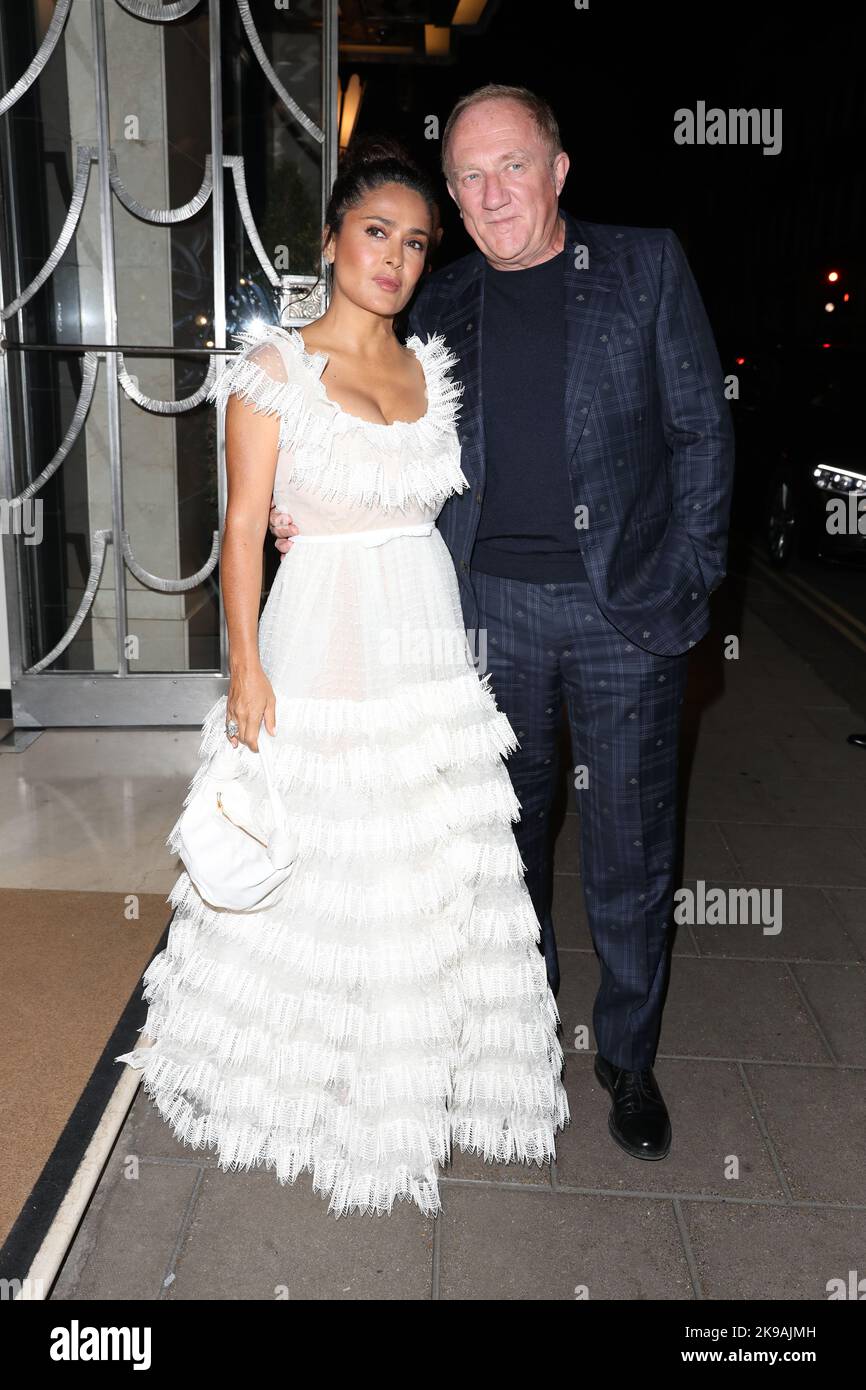 Salma Hayek and Francois-Henri Pinault attend Edward Enninful's book