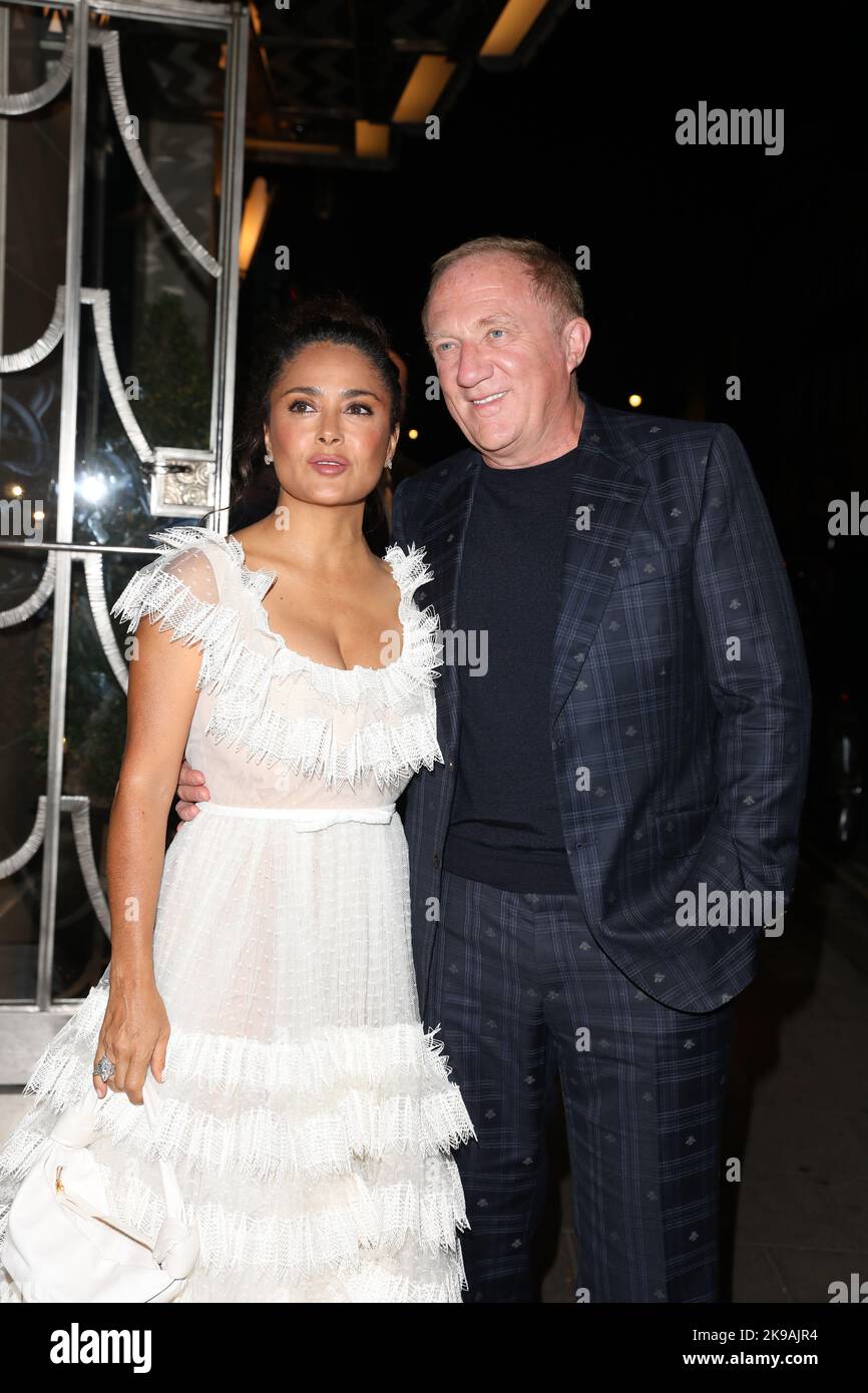 Salma Hayek and Francois-Henri Pinault attend Edward Enninful's book