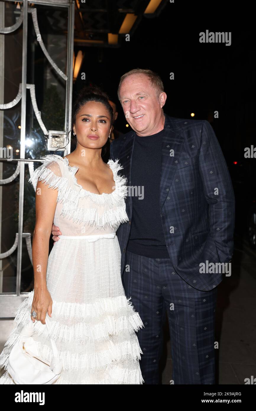 Salma Hayek and Francois-Henri Pinault attend Edward Enninful's book