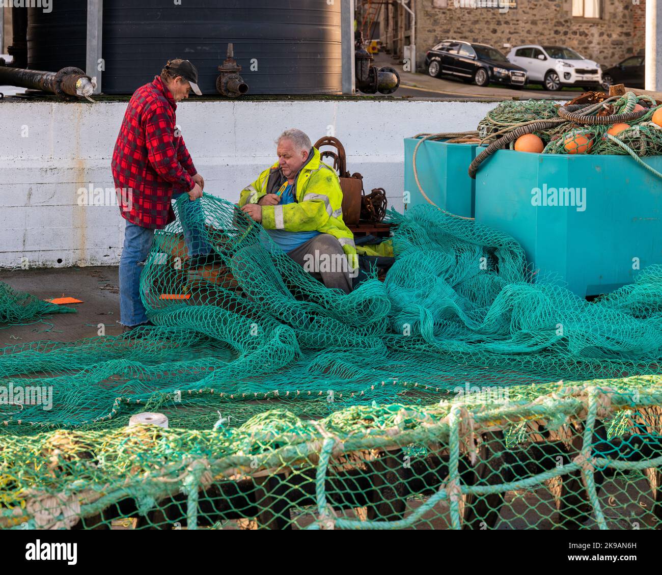26 October 2022. Fraserburgh, Aberdeenshire, Scotland. This is two men