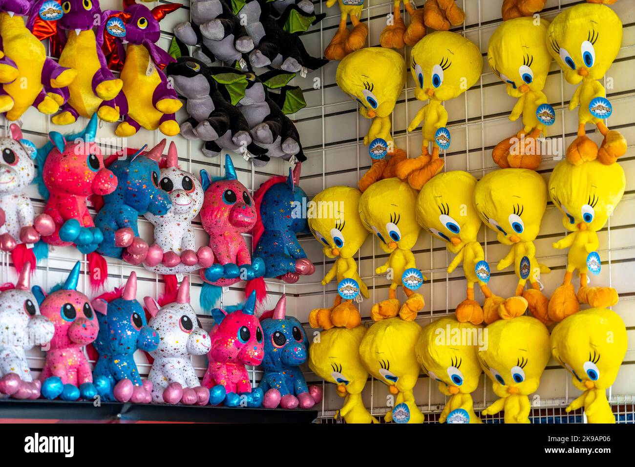 Gold Coast, Queensland, Australia Tweety bird soft toys prizes Stock
