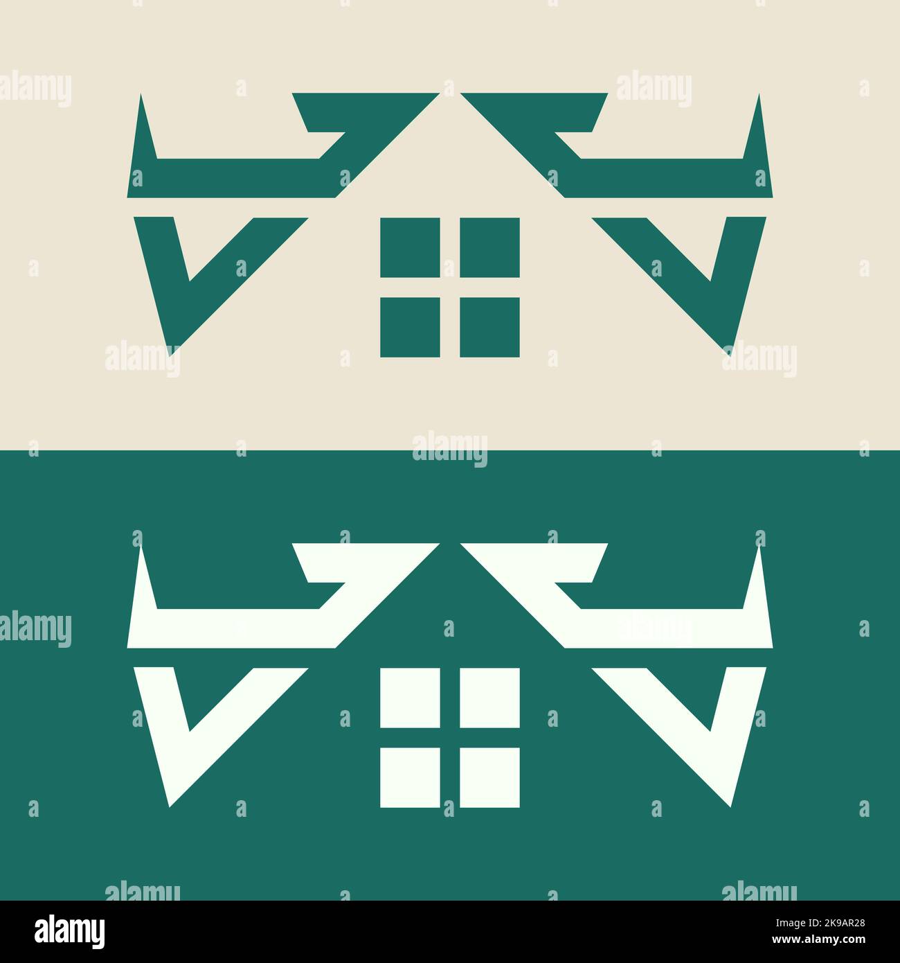 Modern smart home logo design, home icon vector Stock Vector