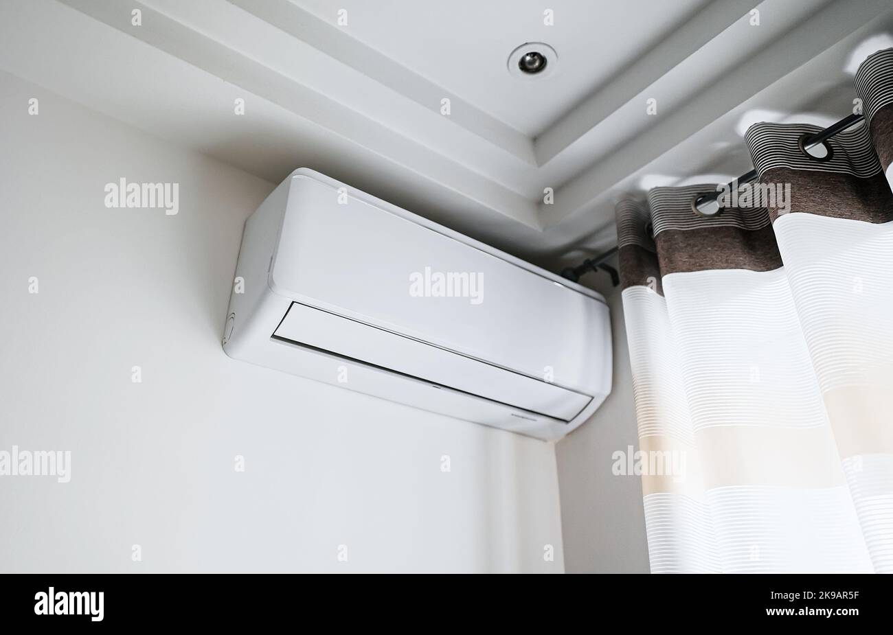 Air conditioner inverter mounted on the wall Stock Photo Alamy